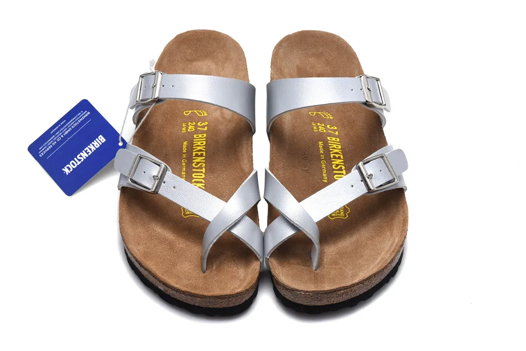 Birkenstock Arizona летние пляжные пробковые шлепанцы для женщин и мужчин модные сандалии