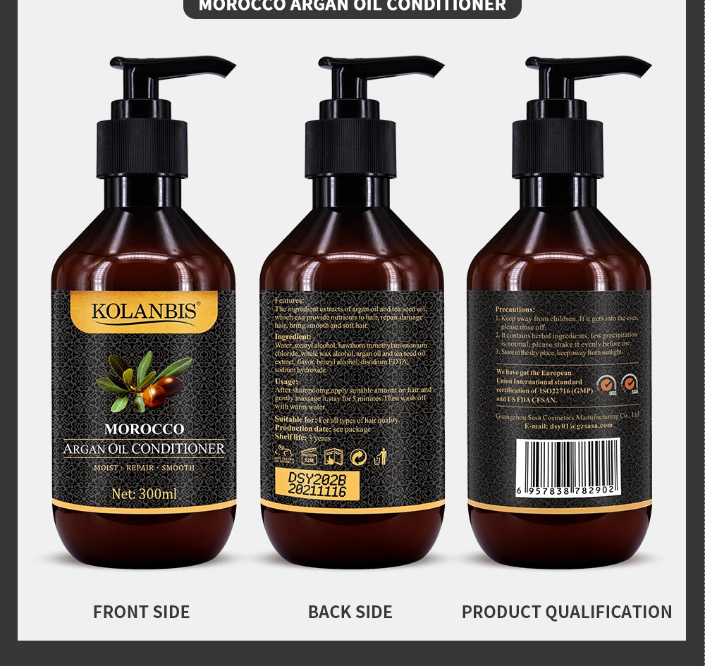 Hair Straighten Shampoo Hair Smooth Conditioner Glossing Moroccan Argan Oil Keratin Hair Treatment Anti Frizz Hair Moisturizer