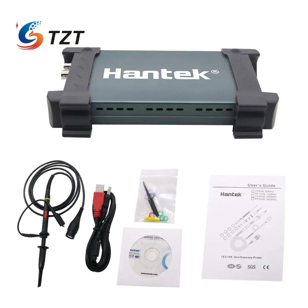 TZT Hantek 6022BE 48MSa/s 20 МГц цифровой осциллограф на базе ПК двухканальный с 2
