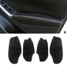 Для Mazda CX-5 2012 2013 2014 2015 2 шт., кожаные панели для дверных ручек из микрофибры, чехлы для подлокотников, защитная отделка с монтажными фитингами