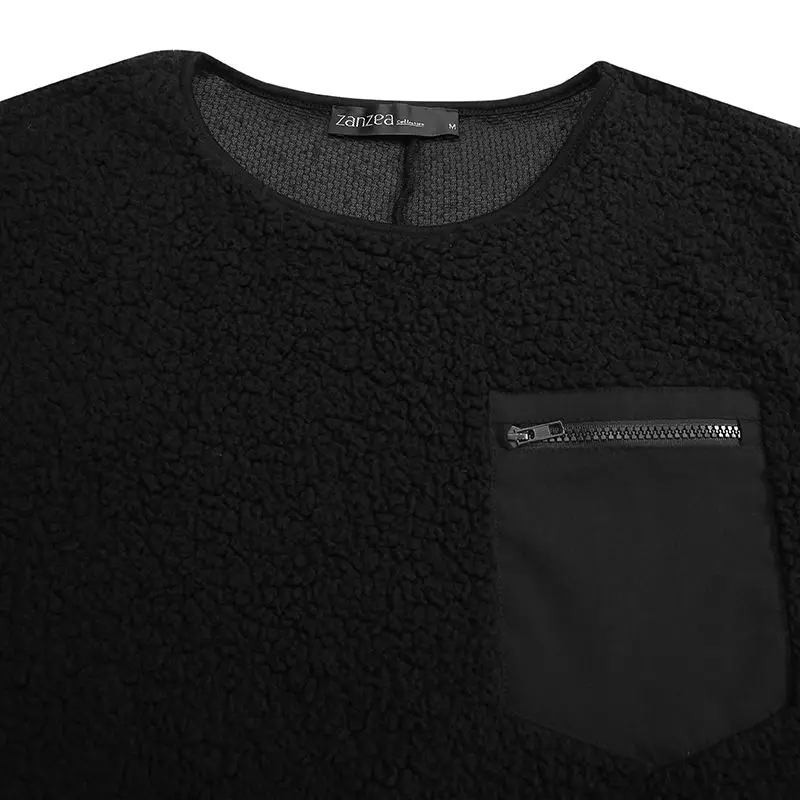 

Vintage Autumn Fleece Hoodies 2021 ZANZEA Women Casual Fluffy Sweatshirt O Neck Long Sleeve Pullover Blusa Femininas Plus Size
