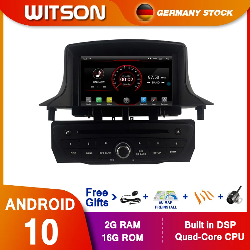 DE В наличии! WITSON! Android 10 Octa core PX5 автомобильный DVD плеер для RENAULT Megane 3 Fluence (2009 2011) 64 Гб