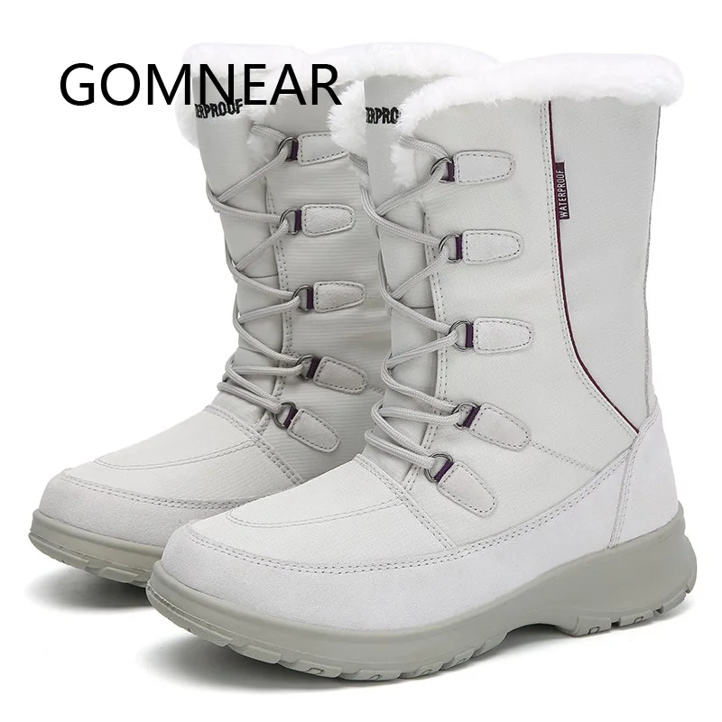 Gomneat/зимние женские ботинки для пешего туризма; Коллекция года; водонепроницаемые женские ботинки для пешего туризма; кожаные ботинки для горного туризма; треккинговые уличные кроссовки