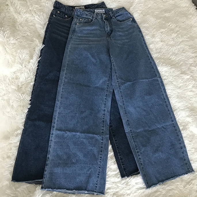 2019 Новая мода Женская одежда Ретро Высокая талия Свободные прямые Леггинсы