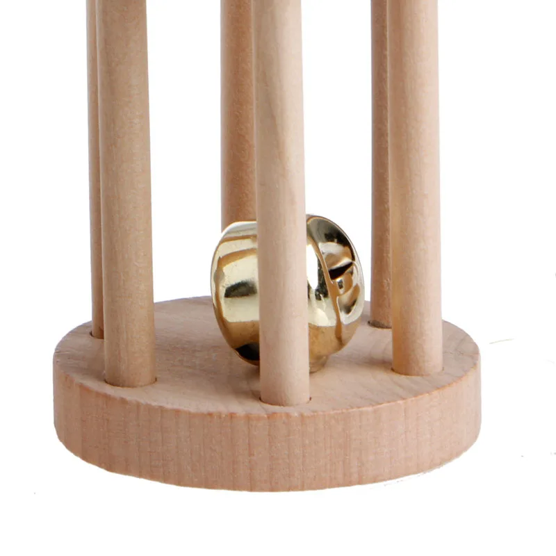 

Natural Wood Unicycle Dumbell Bell Roller Chew Toys For Pet Rabbits Hamsters Rat