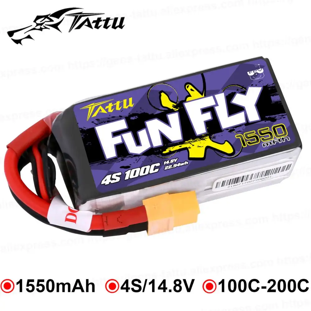 Литий-полимерный аккумулятор 1550 мАч, 14,8 в, XT60, для радиоуправляемых вертолетов, дронов, лодок, самолетов, гоночных дронов