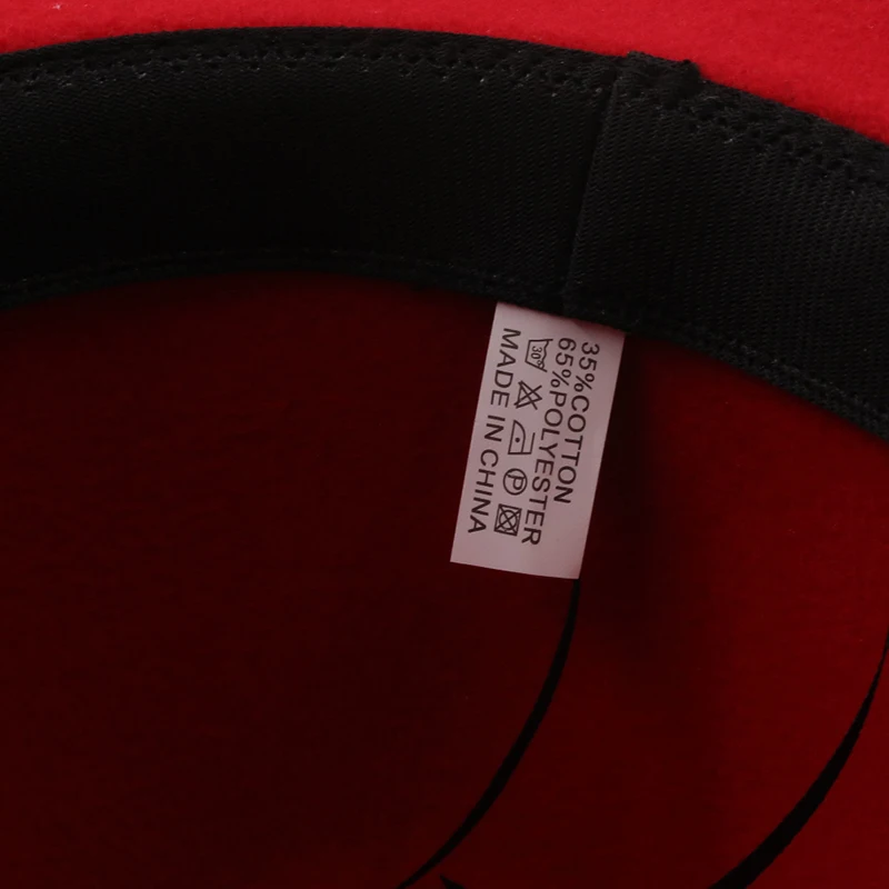 Новый внешний черный внутренний красный шерстяной войлок Джаз фетровая шляпа с