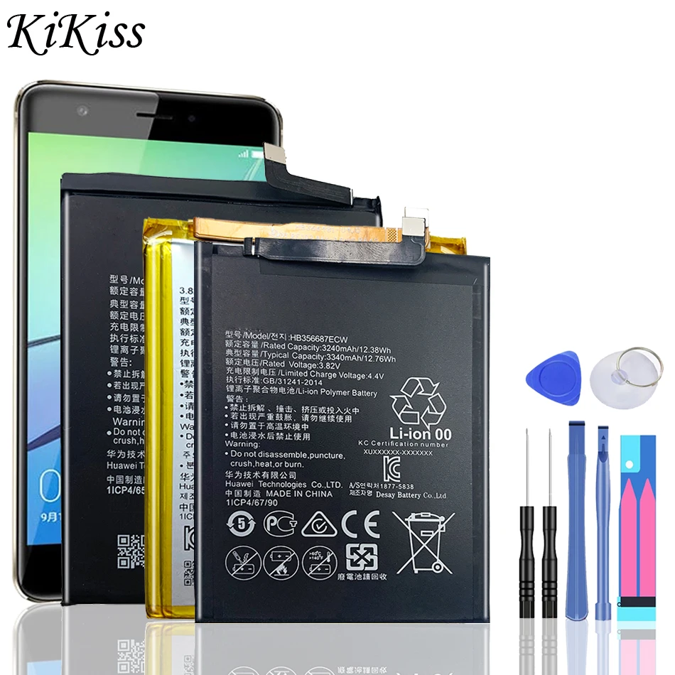 Аккумулятор HB356687ECW для Huawei Nova 2 Plus 3 4 2i 3i 5i 3E 4E/G10 G9 G8 G8X G7/Mate 9 10 20 Lite Pro X RS SE/Honor 7X 7A 9i 10i -