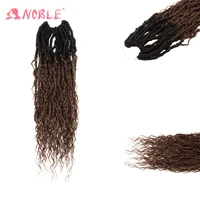 noble star synthetic hair extensions 20 inches soft faux locs crochet curly braids curly ombre brown kinky afro hair for women