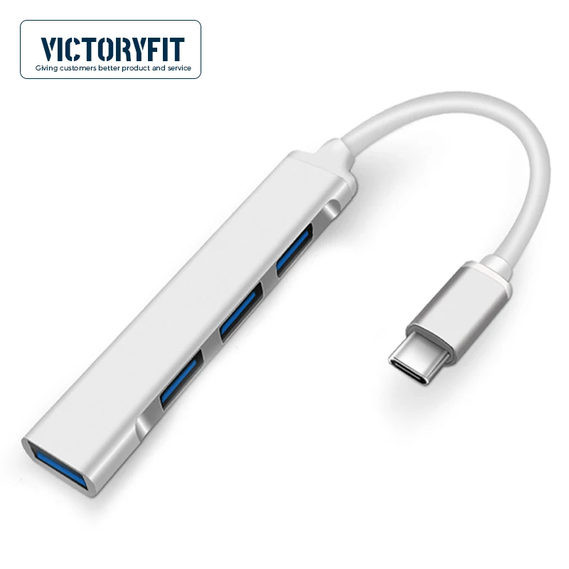 

Type C to 4 Ports USB Splitter OTG Adapter for MacBook Air Pro HUB Up to 5Gbps High Speed Transmission Plug and Play Free Driver