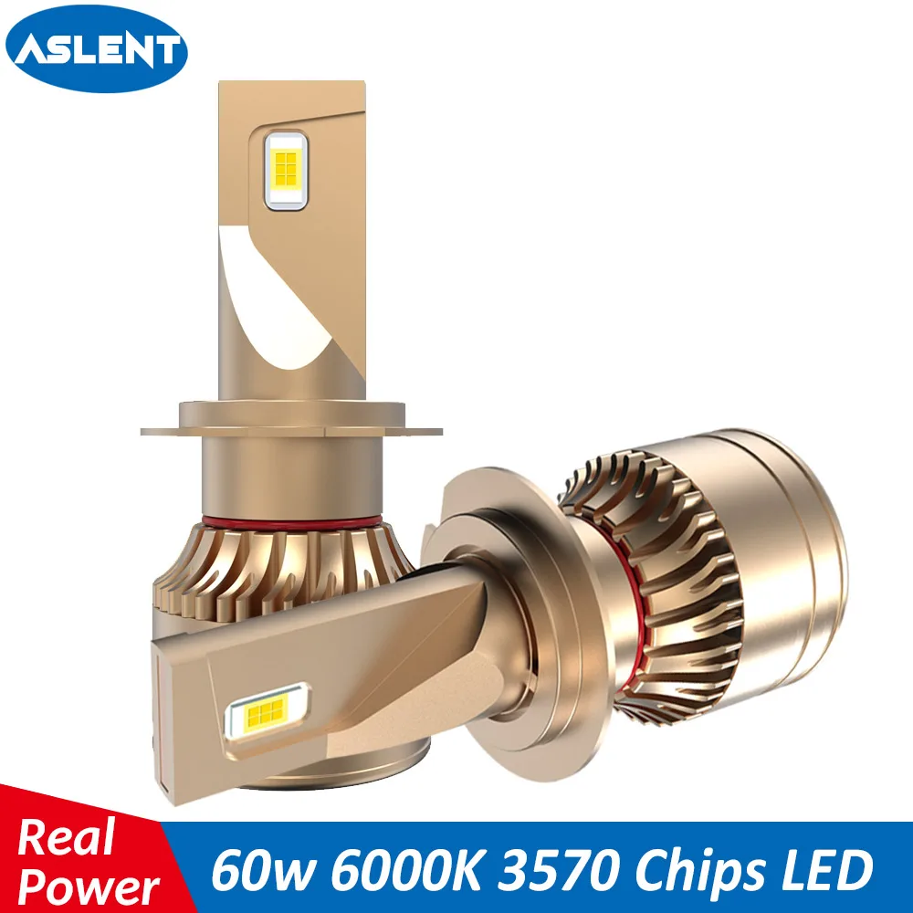 ASLENT H4 светодиодный H7 H11 H8 HB4 H1 9005 HB3 3570 чипы автомобильные лампы для фар машины 60 Вт