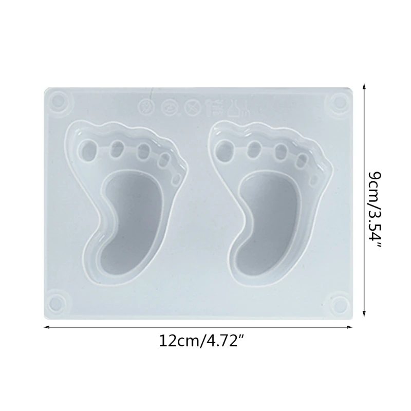 

Shiny Baby Foot Keychain Crystal Epoxy Resin Mold Hanging Pendant Silicone Mould DIY Crafts Jewelry Casting Tools