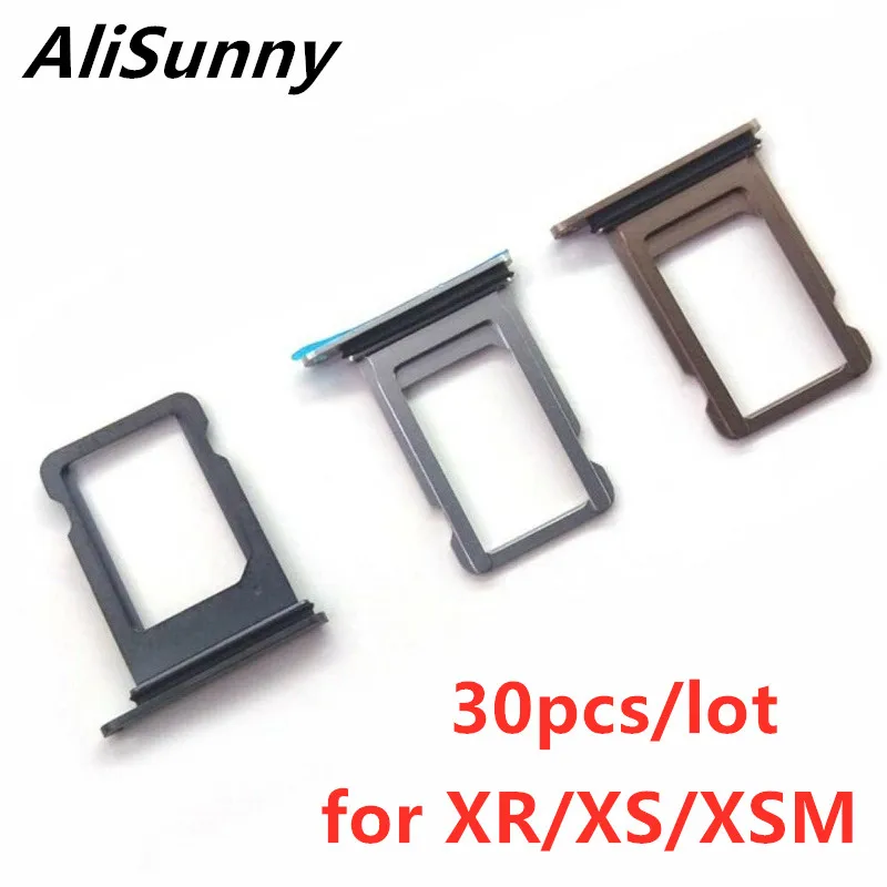 AliSunny 30 шт. слот для держателя SIM-карты iPhone XR XS Max XSM один двойной адаптер запасные