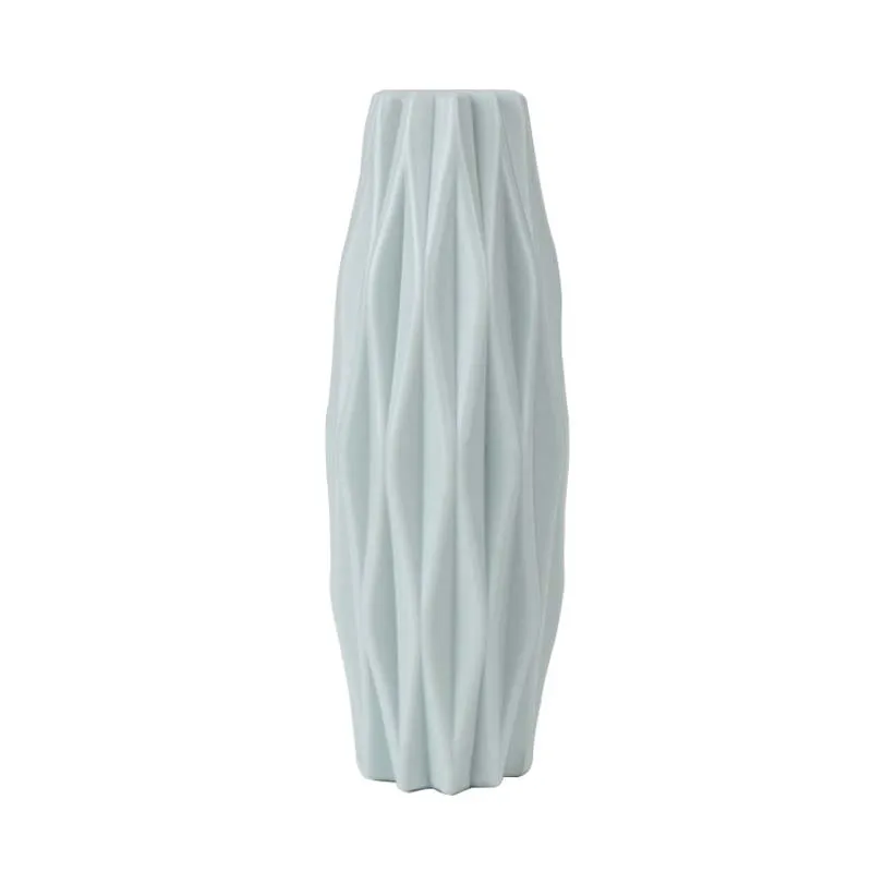 

Origami Plastic Flower Vase Modern Home Decoration White Imitation Ceramic Flower Pot Flower Nordic Ornament Home Decor