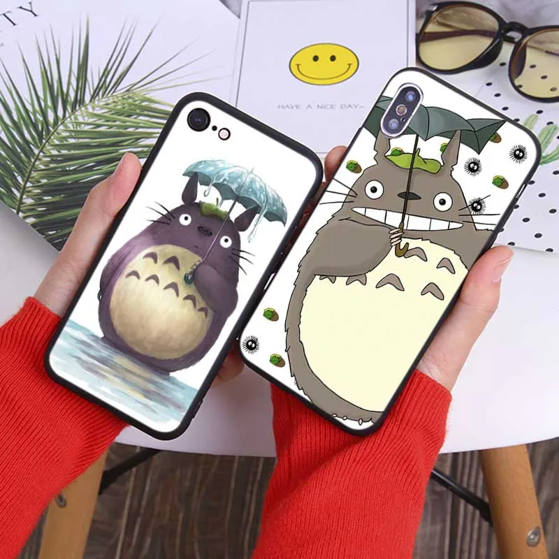 Милый чехол Тоторо со спиральным узором для iPhone 11 Pro Max 2019 Прозрачный мягкий