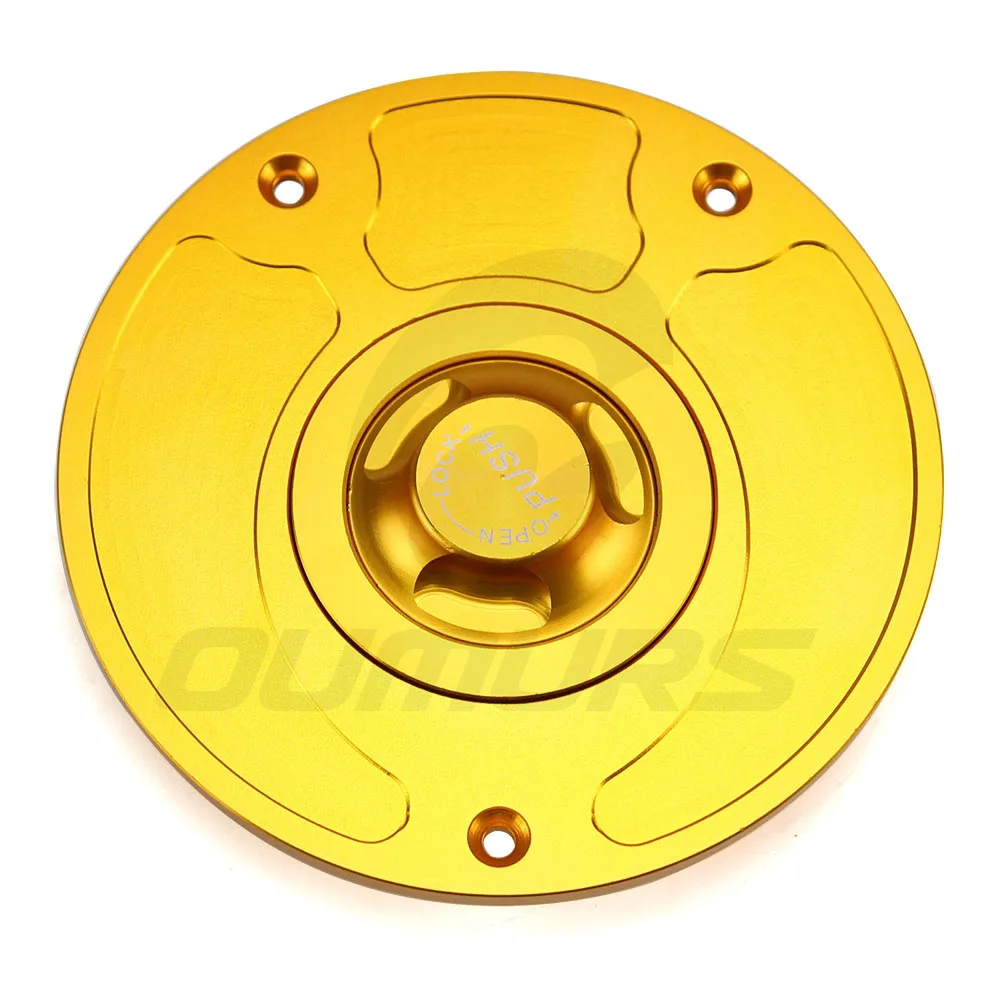 OUMURS мотоцикл без ключа газовый топливный бак крышка с ЧПУ для Honda CBR600 900 929 954 1000RR CB600F 900F RVF VFR 400 VTR 1000 RC51 - Цвет: Golden