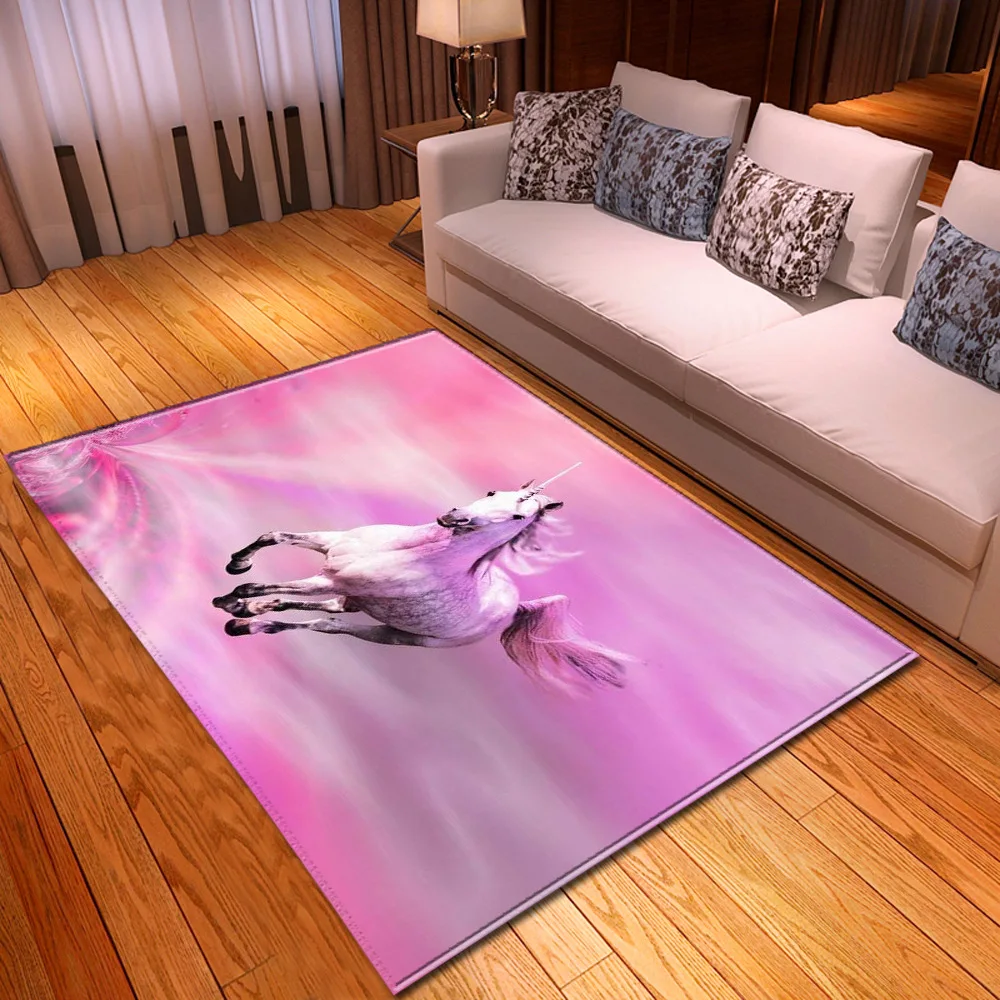 3D ковер с единорогом мечты мультфильм перо коврики детская комната декоративный