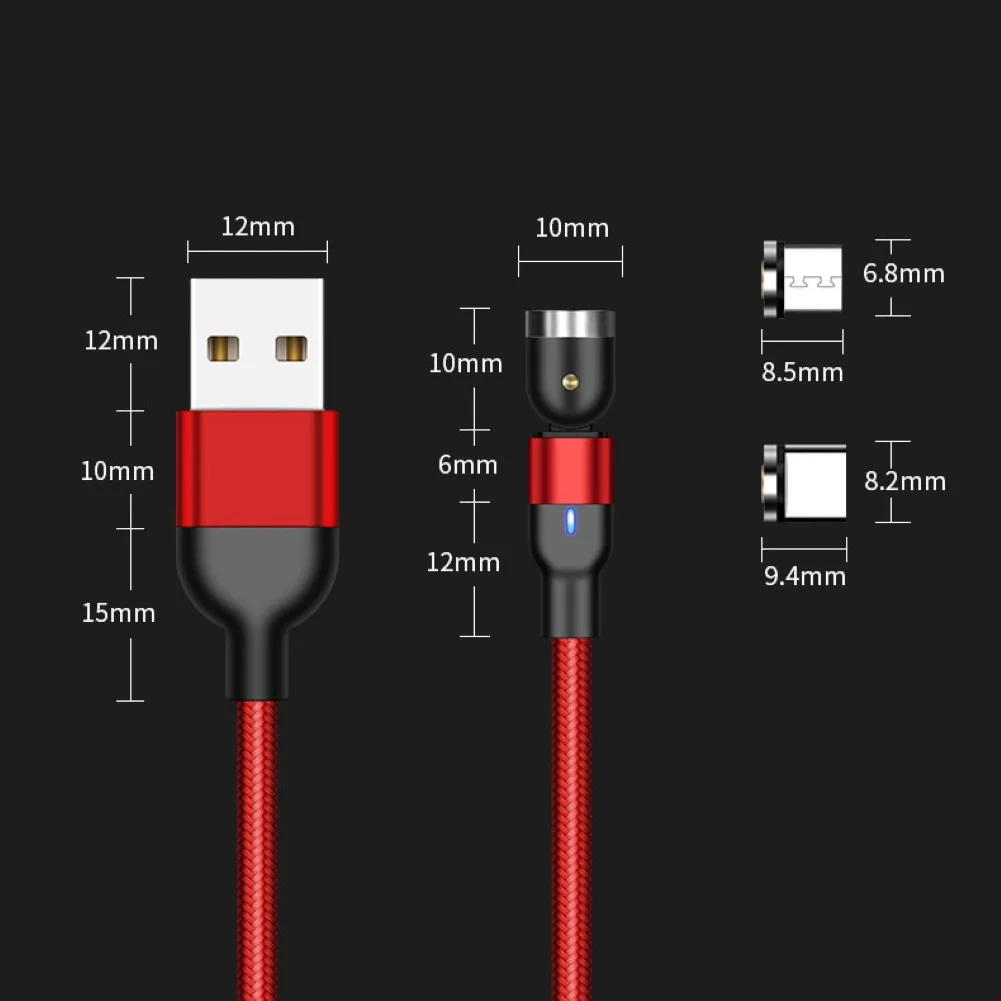 Магнитный кабель для быстрой зарядки 5 А Micro USB Type C шнур передачи данных Android
