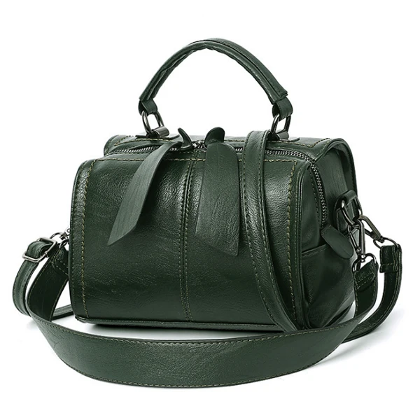 ALCEVR сумка Bolsa Feminina Фирменная Новинка модная женская сумка-тоут с подушкой сумка высокого качества PU Твердые сумки через плечо - Цвет: Green