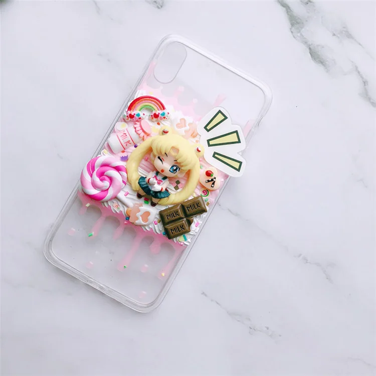Для samsung Note10 plus DIY чехол 3D Сейлор Мун для телефона Galaxy s10 s7 s8/9 + Ручная работа