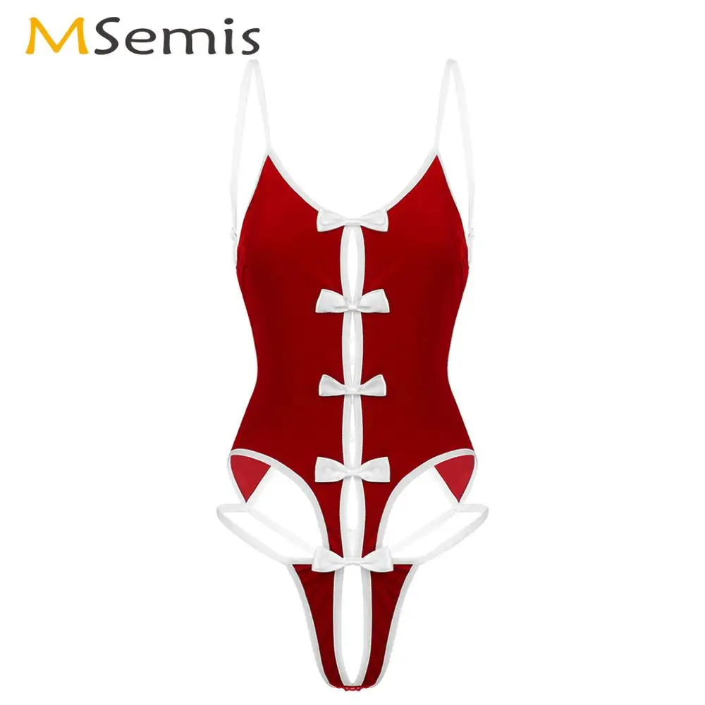 Женское нижнее белье Тедди Рождественский костюм для косплея комбидресс мягкий