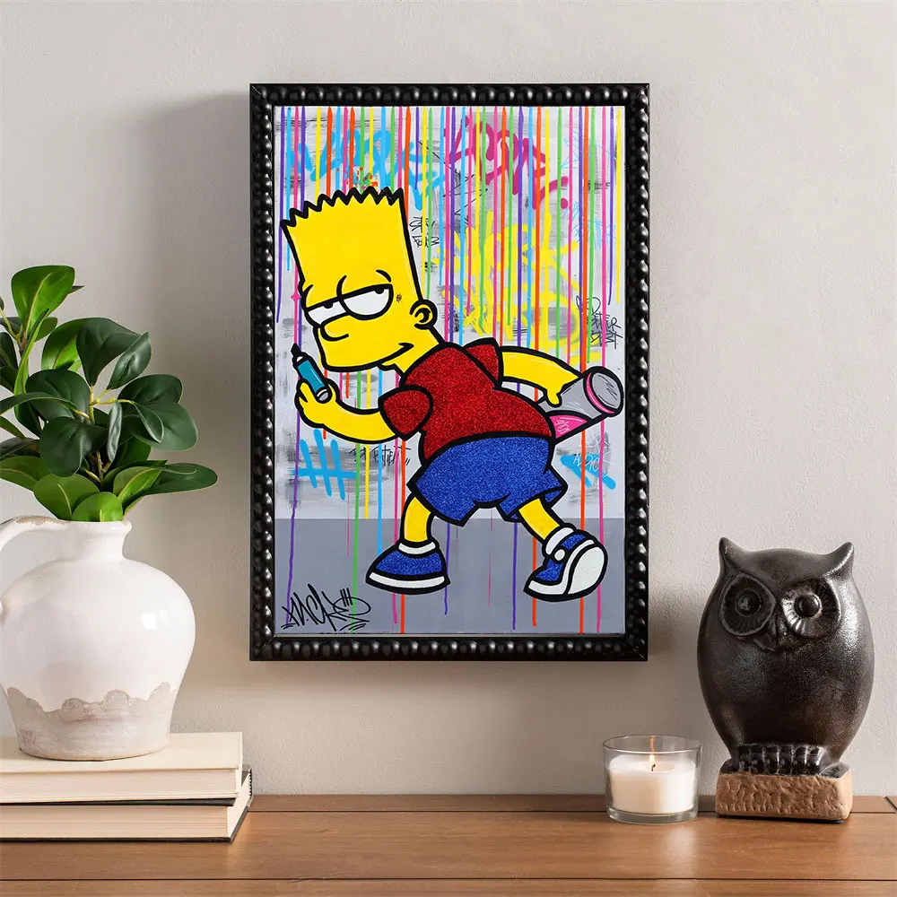 Постер с граффити из мультфильма Симпсоны абстрактная настенная Картина на