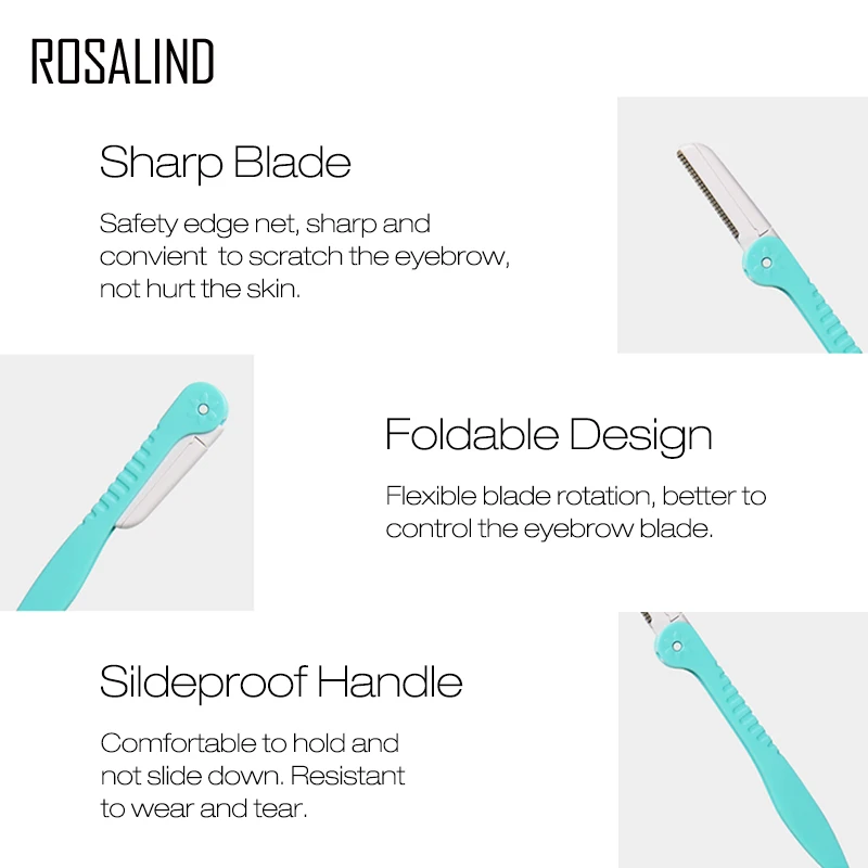 ROSALIND 3 шт. триммер для бровей Бритва портативные лезвия лезвие бритвы Набор