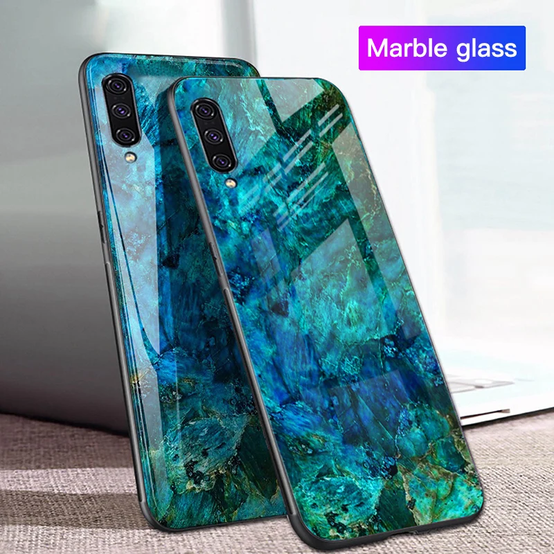 GFAITH для samsung A50 стеклянный чехол, закаленное Мягкий силиконовый чехол, чехол с мраморным принтом для Galaxy A20 A30S A10 A40 A70 M20 S8 S9, чехол