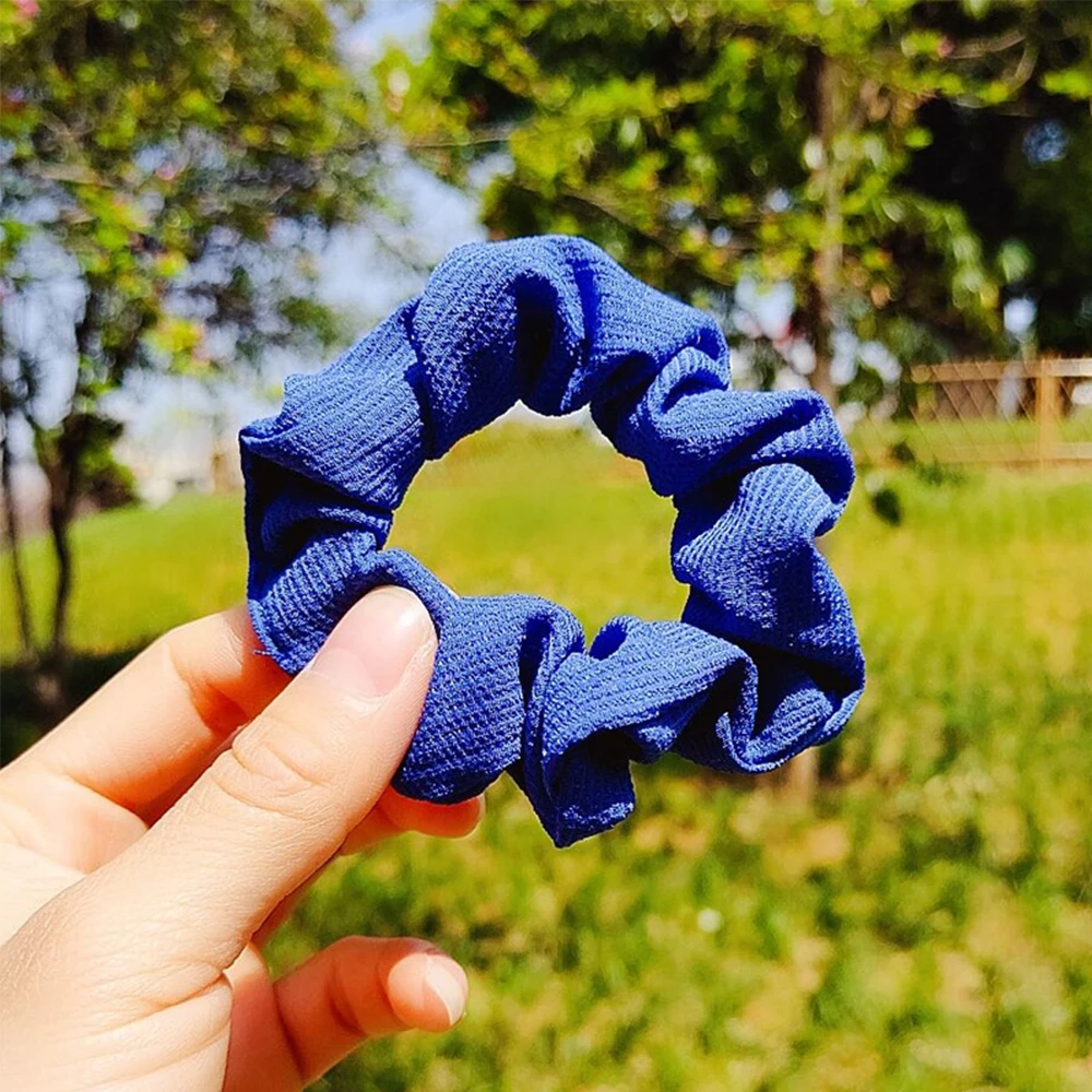 

Fashion Women Hair Scrunchies Chiffon Solid Color Lady Simple Elastic Satin Hairbands Girls Hair Tie Hair Rope Hair Accessories