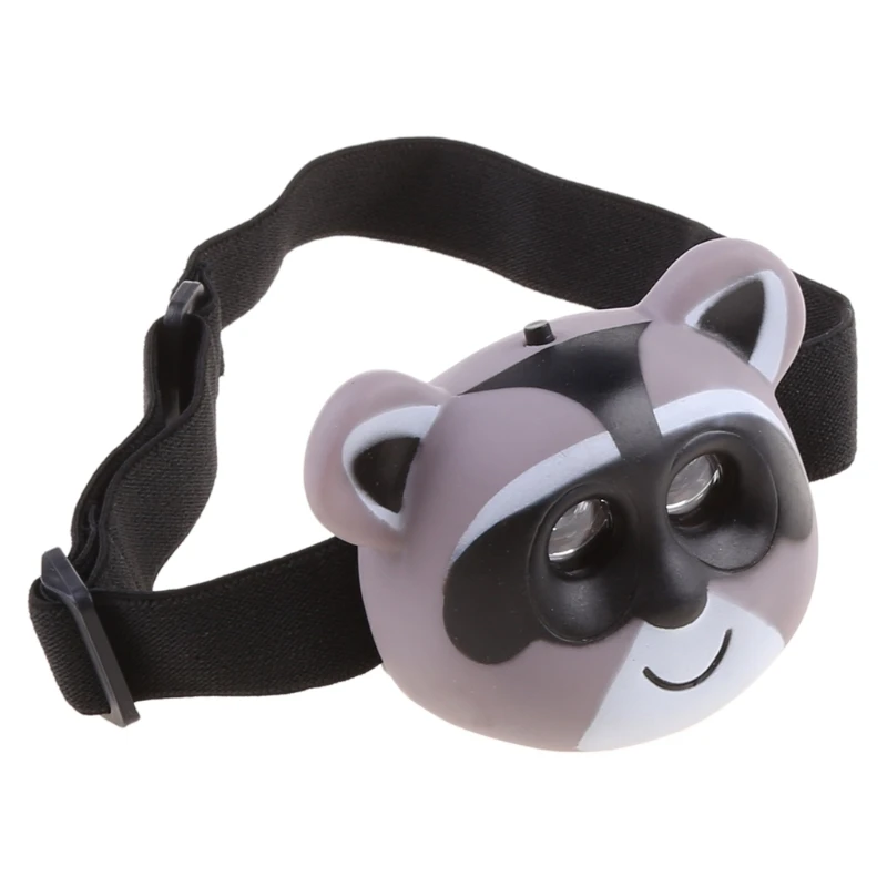 

Child's Headlight with Headband Cartoon Animal Headlamp SOS Flashlight Kids Gift
