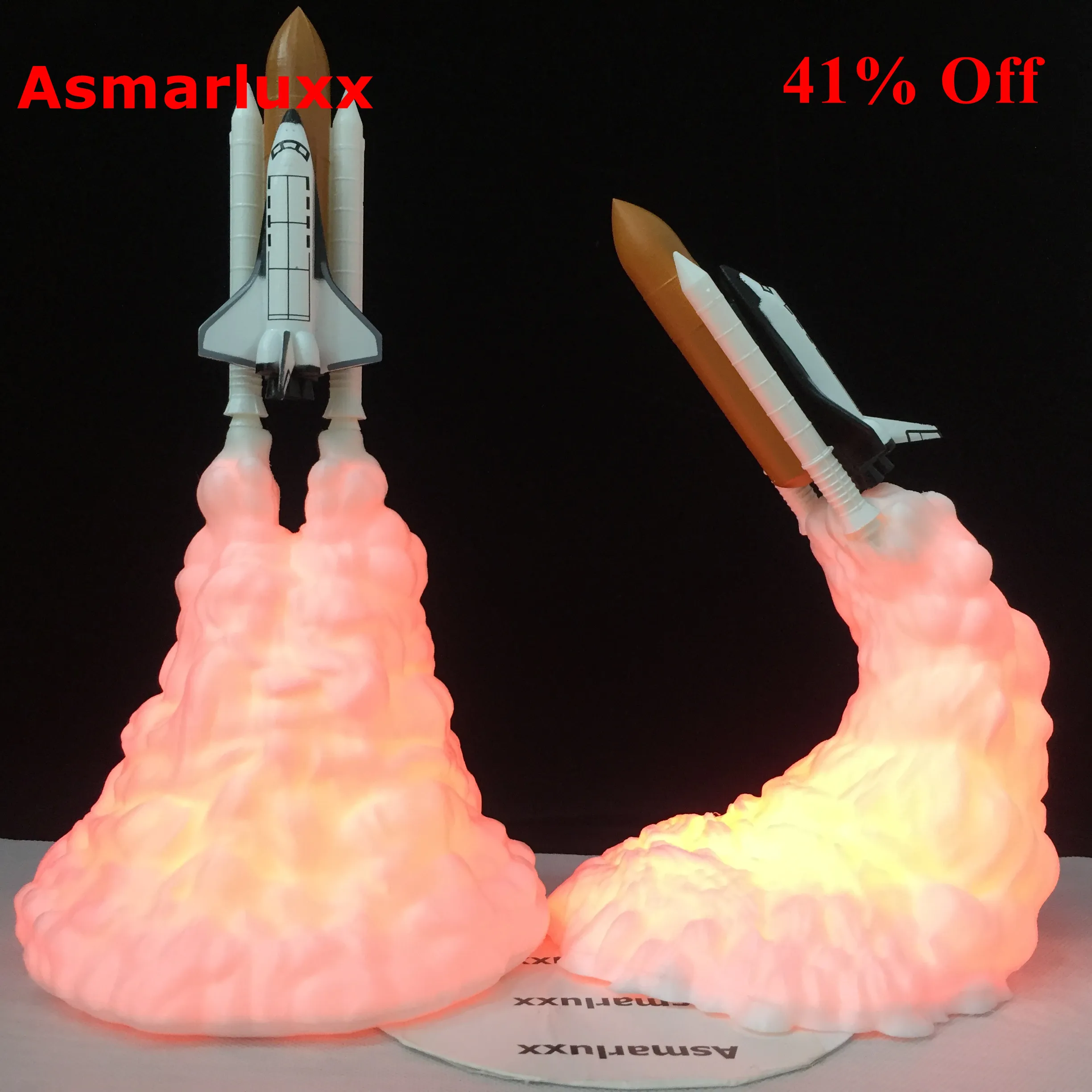 Космический челнок лампы и в виде Луны ночной Светильник по 3D печати для