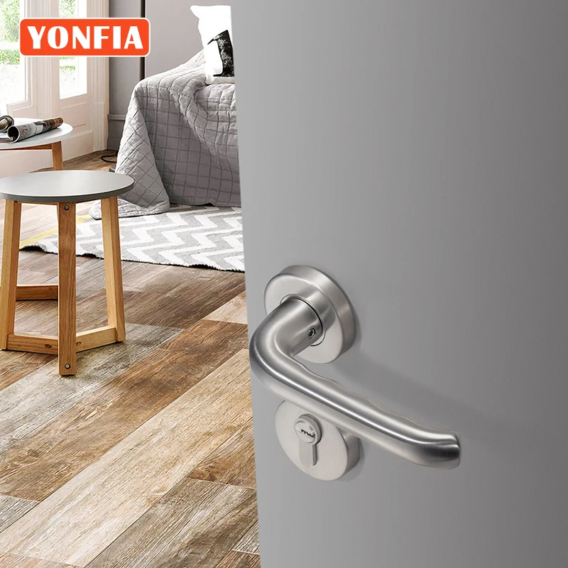 Дверная ручка из нержавеющей стали YONFIA 721301 для межкомнатной врезной двери