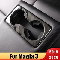 stainless steel car interior rear water cup holder frame cover trim sticker for mazda 3 axela bp 2019 2020 2021 2022 accessories