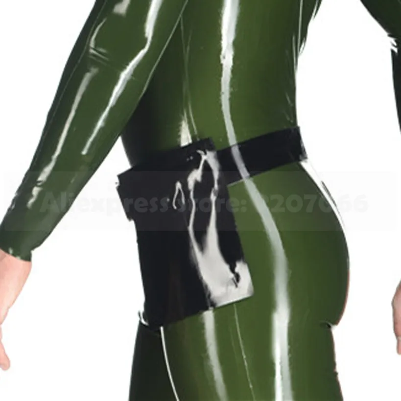 Черный латексный пояс и сумка для костюма кошки резиновый Фетиш костюм вечеринки