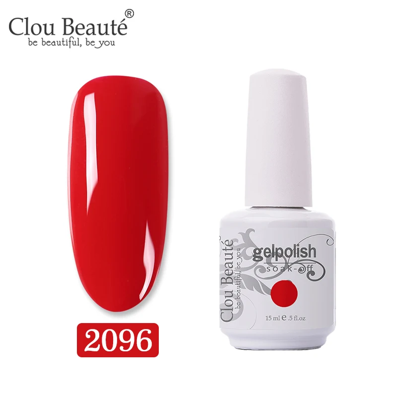 2096 Clou Beaute 15 мл цветной гель-краска УФ-гель для ногтей замачиваемый светодиодный лак для ногтей Гель-лак для ногтей Полупостоянный лак для ногтей - Цвет: 2096