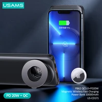 usams pb62 15w magnetic wireless power bank 22 5w max 10000mah pd qc3 0 afc fcp external battery for iphone 13 12 huawei xiaomi
