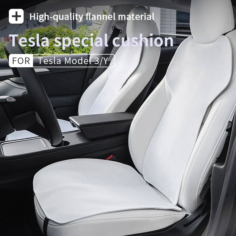 car seat cushion cover for tesla model 3model y flannel seat cover flannel fabric seat cover protects car seat interior accesso free global shipping