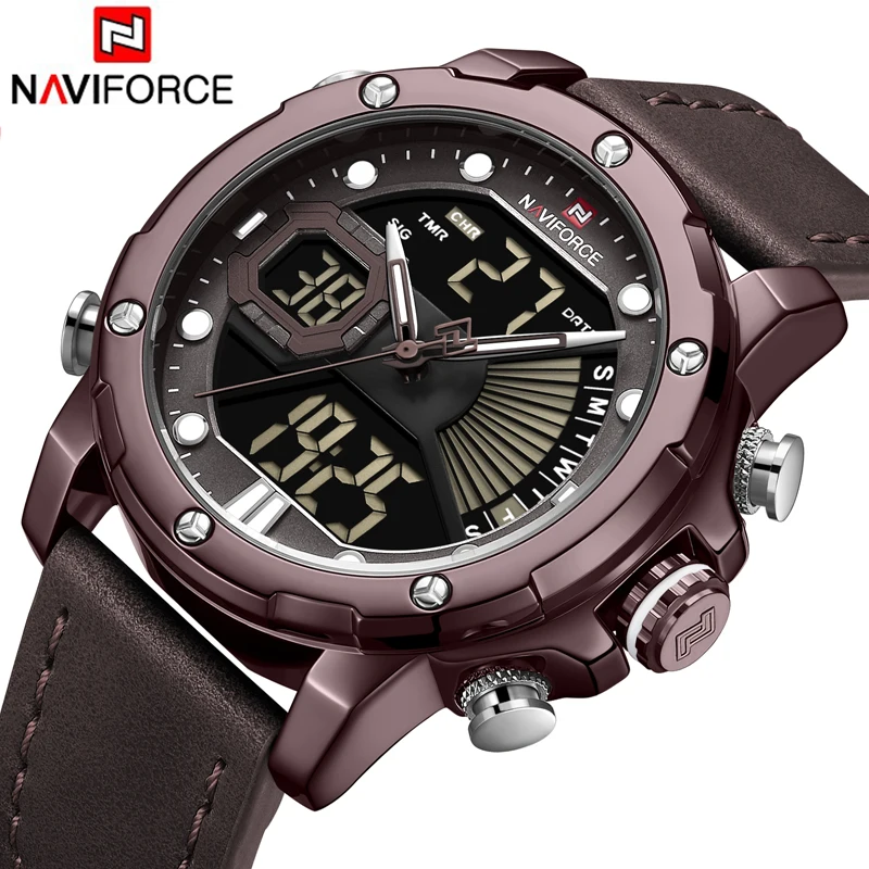 NAVIFORCE новые модные повседневные мужские спортивные часы от топ бренда военные