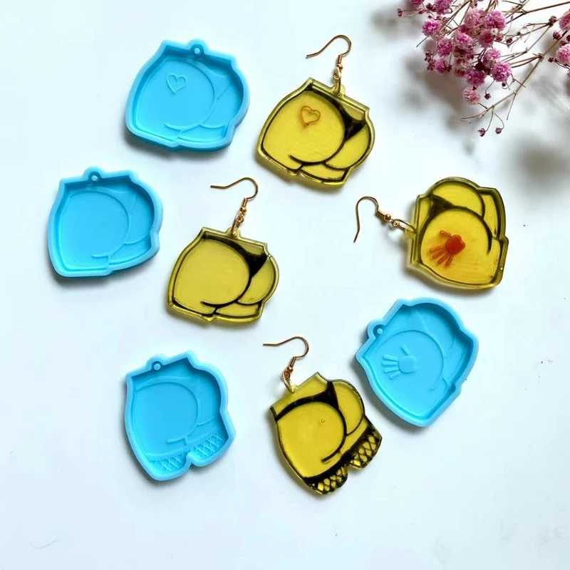 

Cute Butt Shape Dangler Casting Silicone Mould Handmade Craft Gift for Family Various Beautiful Decorations Durable
