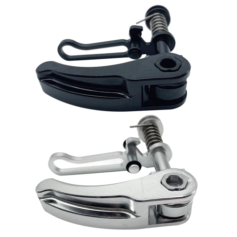 

2 Pcs For Brompton Seatpost Clamp Ultralight Folding Bike Seat Post Clamp Folding Bike Parts, Black & Silver