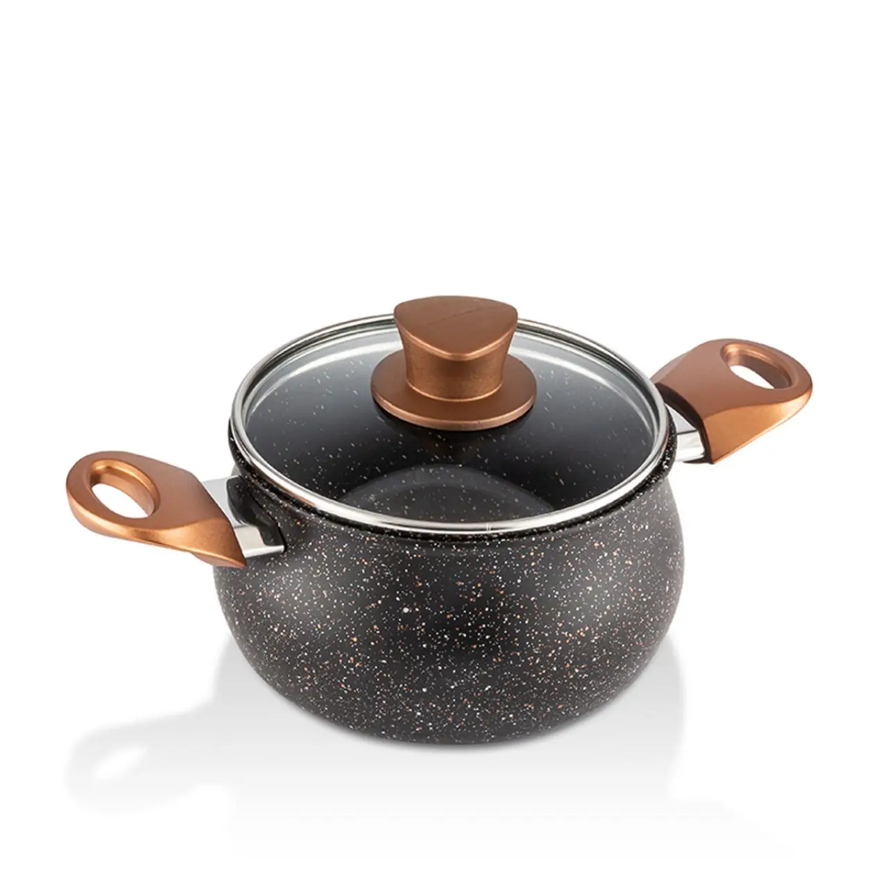 

16 Cm Granite Matt Black Casserole Cookware