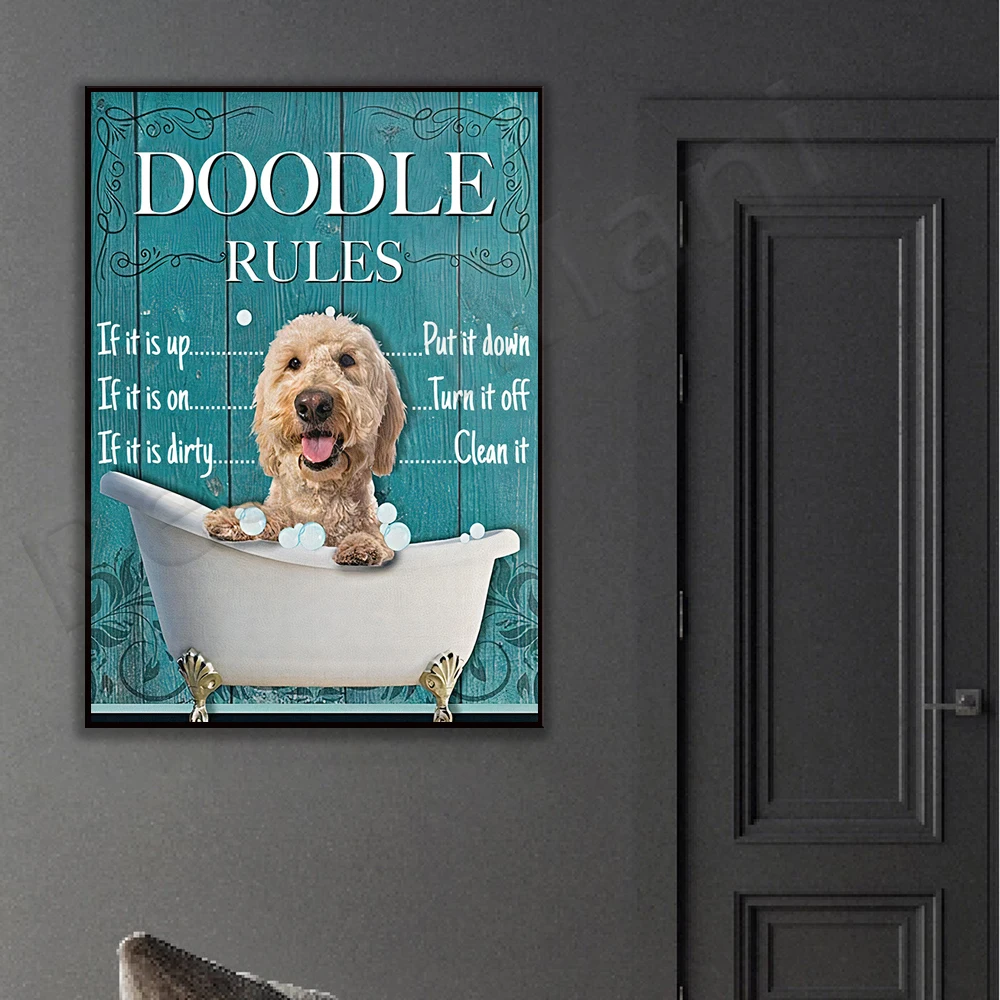 Плакаты с изображением правил каракули принты для ванны граффити подарки