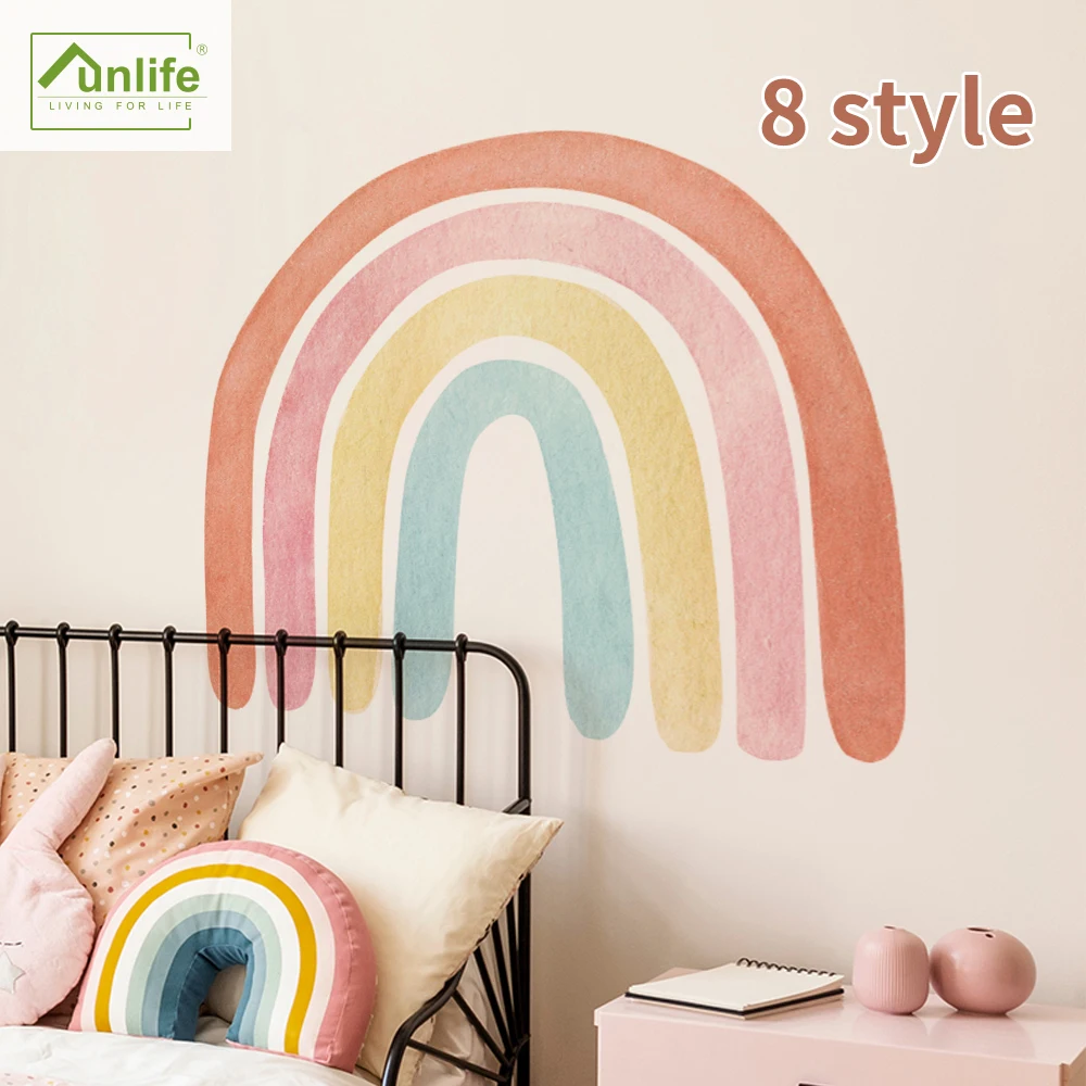Funlife®Радужные водные наклейки на стену для детской комнаты радужные ванной кухни