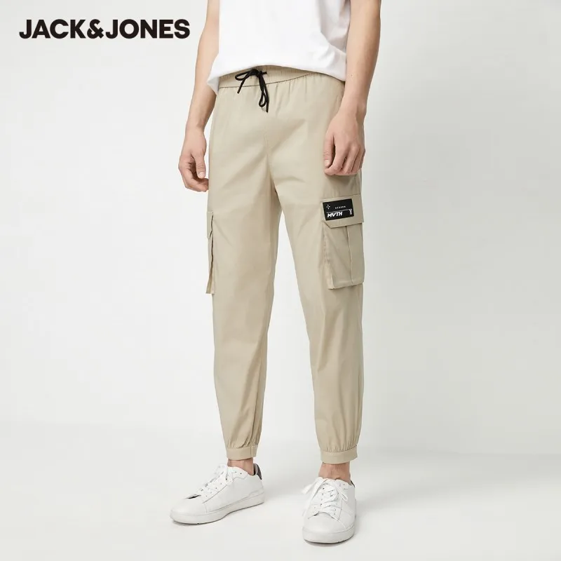 JackJones мужские Разноцветные зауженные уличные брюки-карго Мужская одежда 220214540 |