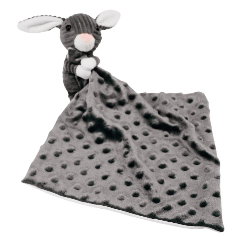 Toalla para calmar a beb&eacute;, mu&ntilde;eco de Animal suave, mordedor para beb&eacute;s, manta c&oacute;moda para dormir, juguetes de lactancia-4