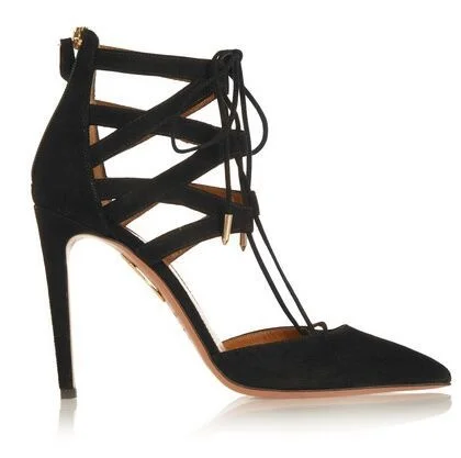 

Solid color new laser hollow cross strap sexy fashion high heel sandals