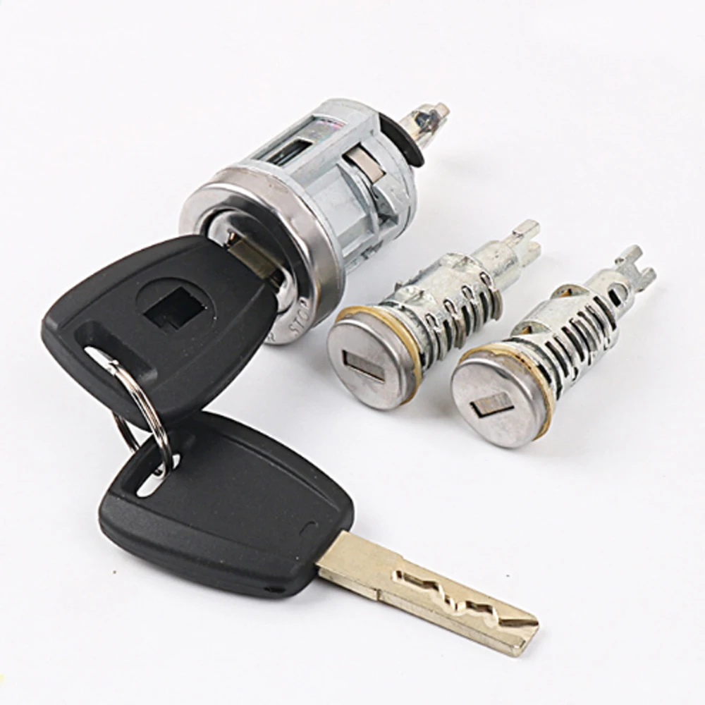 for Fiat Ducato Set Ignition Car Door Rear Trunk Lock Barrel Cylinder Latch With 2 Keys SIP22 Blade for Locksmith Tools
