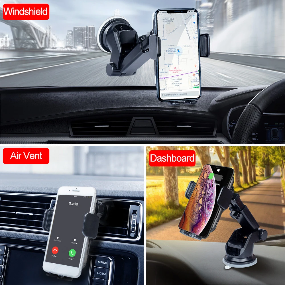 Автомобильный держатель для телефона Qi 15 Вт беспроводное зарядное устройство