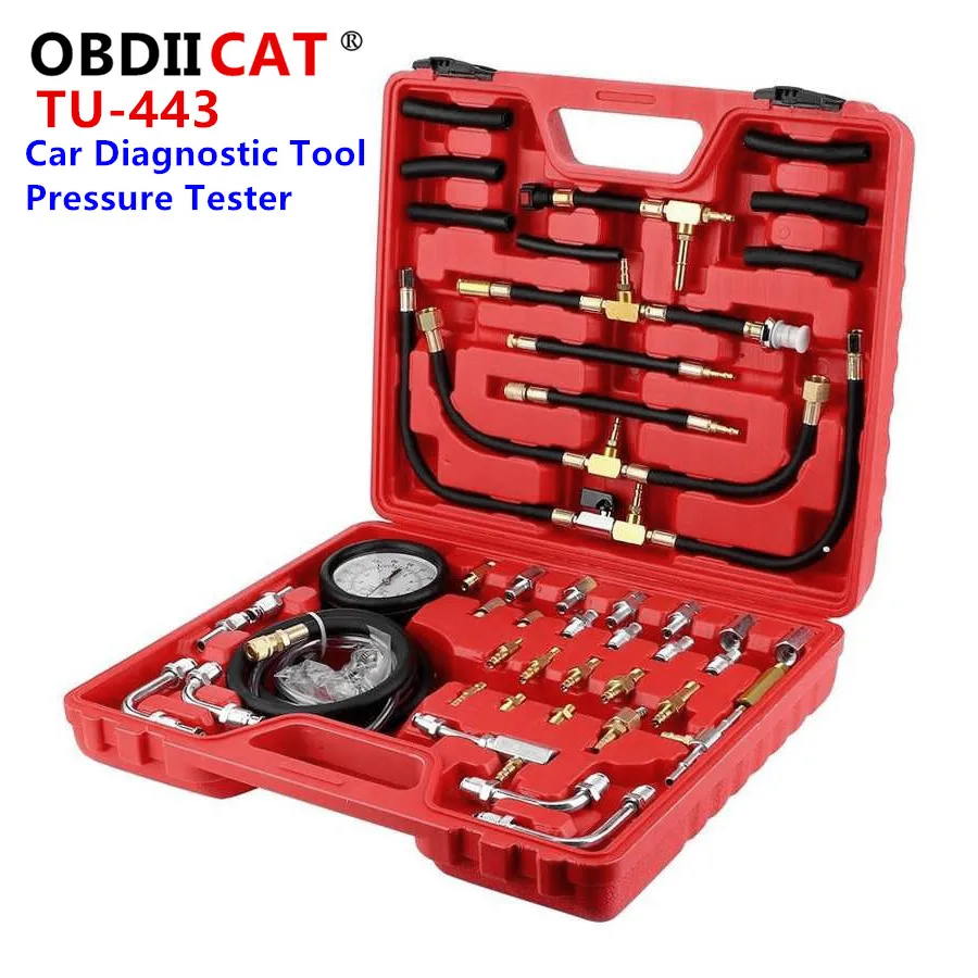 

Best Price TU-443 Fuel Pressure Gauge Engine Testing Kit TU443 Fuel Injection Pump Tester TU 443with Retail Carry Case