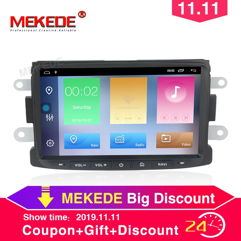8 дюймов Android 9,0 автомобильный DVD мультимедийный плеер для Dacia/Sandero/Duster/Renault/Captur/Lada/Xray 2/Logan Поддержка wifi Bluetooth